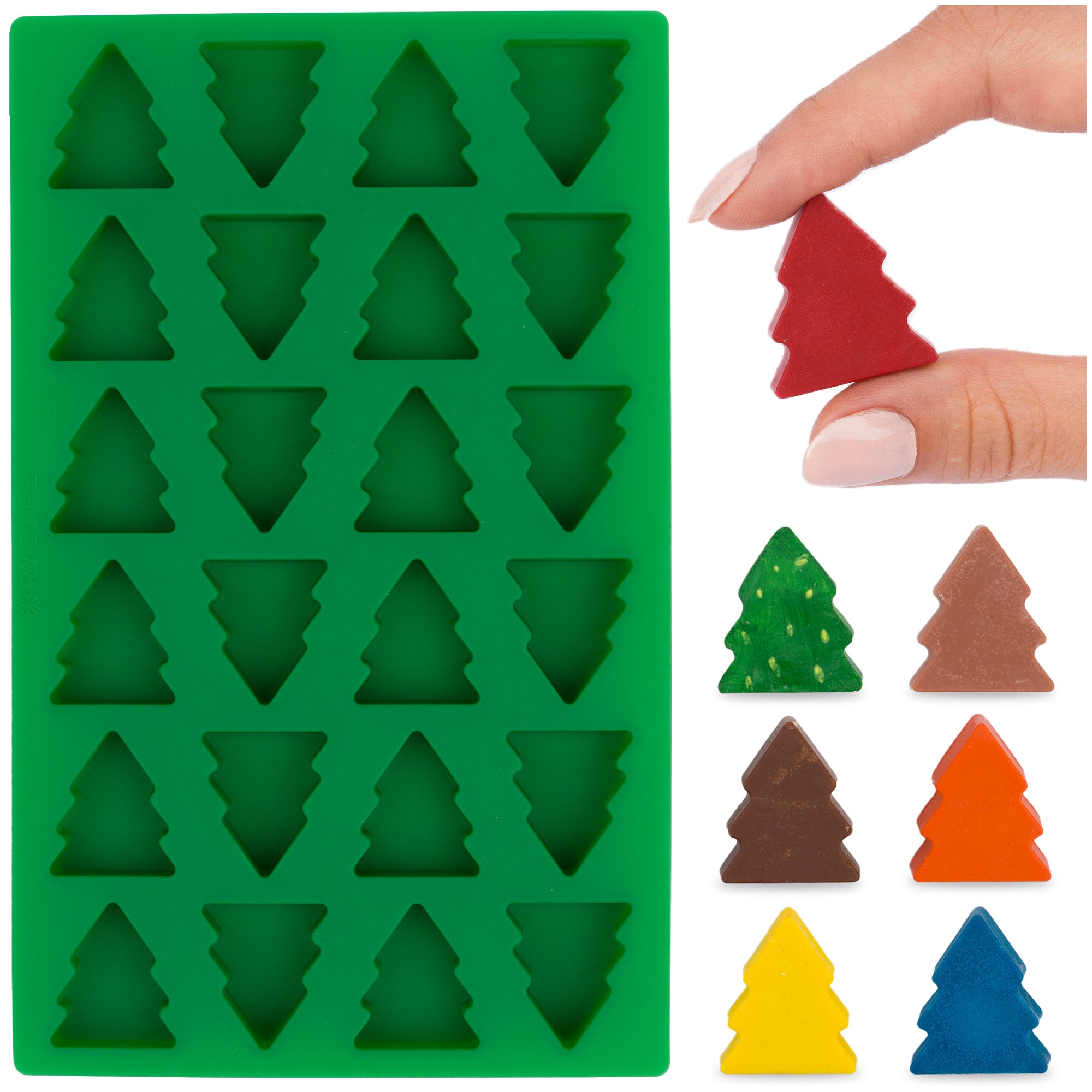 Mini Christmas Tree Silicone Mold for Festive Desserts - Perfect for Chocolates, Candies, Jellies, and Baking Treats - Christmas Tree Chocolate Mold and Baking Essential | Christmas Tree Ice Mold