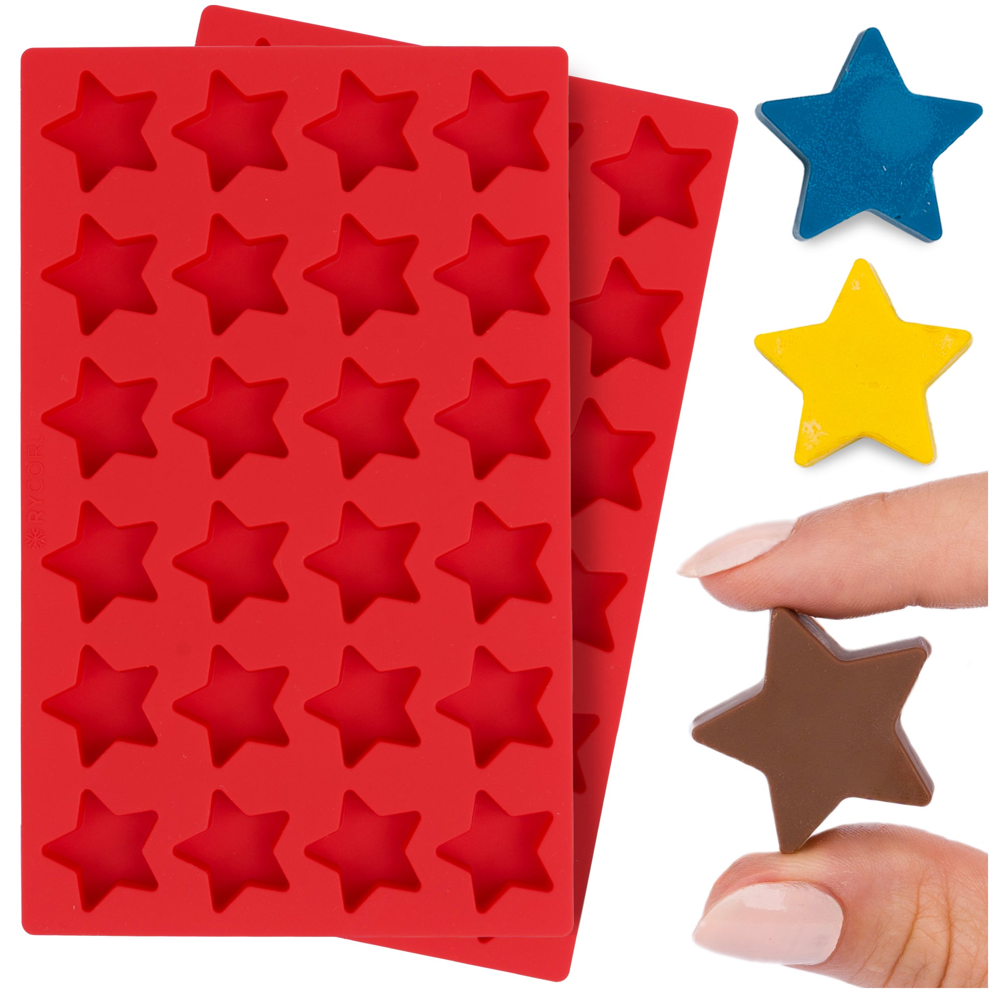 2 Pack - Mini Star Silicone Mold for Chocolates, Candies & Desserts - Silicone Star Molds Baking & Treats - Durable Star Mold for Ice Cubes & Festive Baking - Perfect for Star Shaped Chocolates & Cupcakes