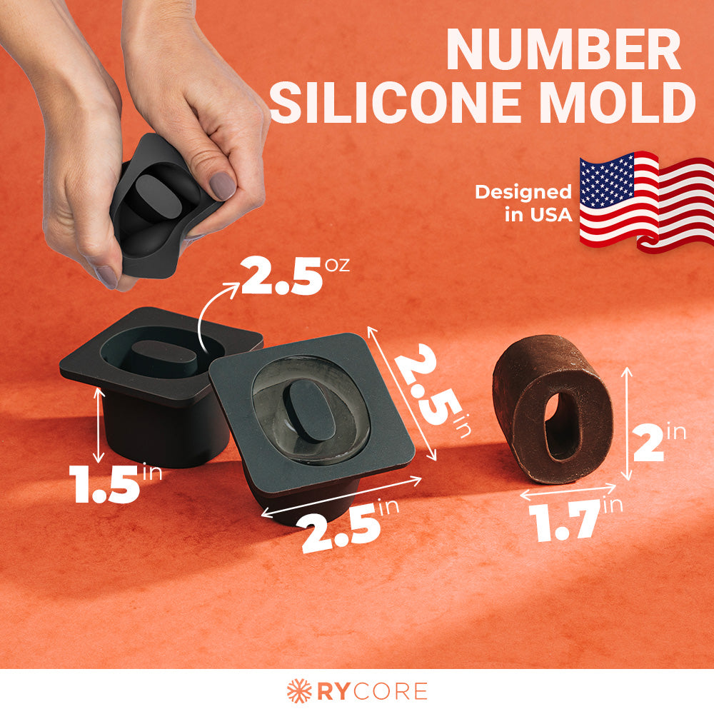 Large Silicone Mold – Number 0 - Cake Mold, Baking Mold, Ice Tray