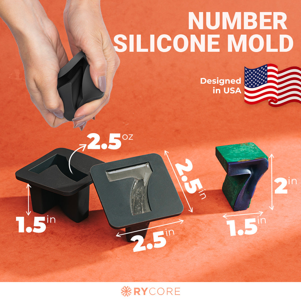 Large Silicone Mold – Number 7 - Cake Mold, Baking Mold, Ice Tray