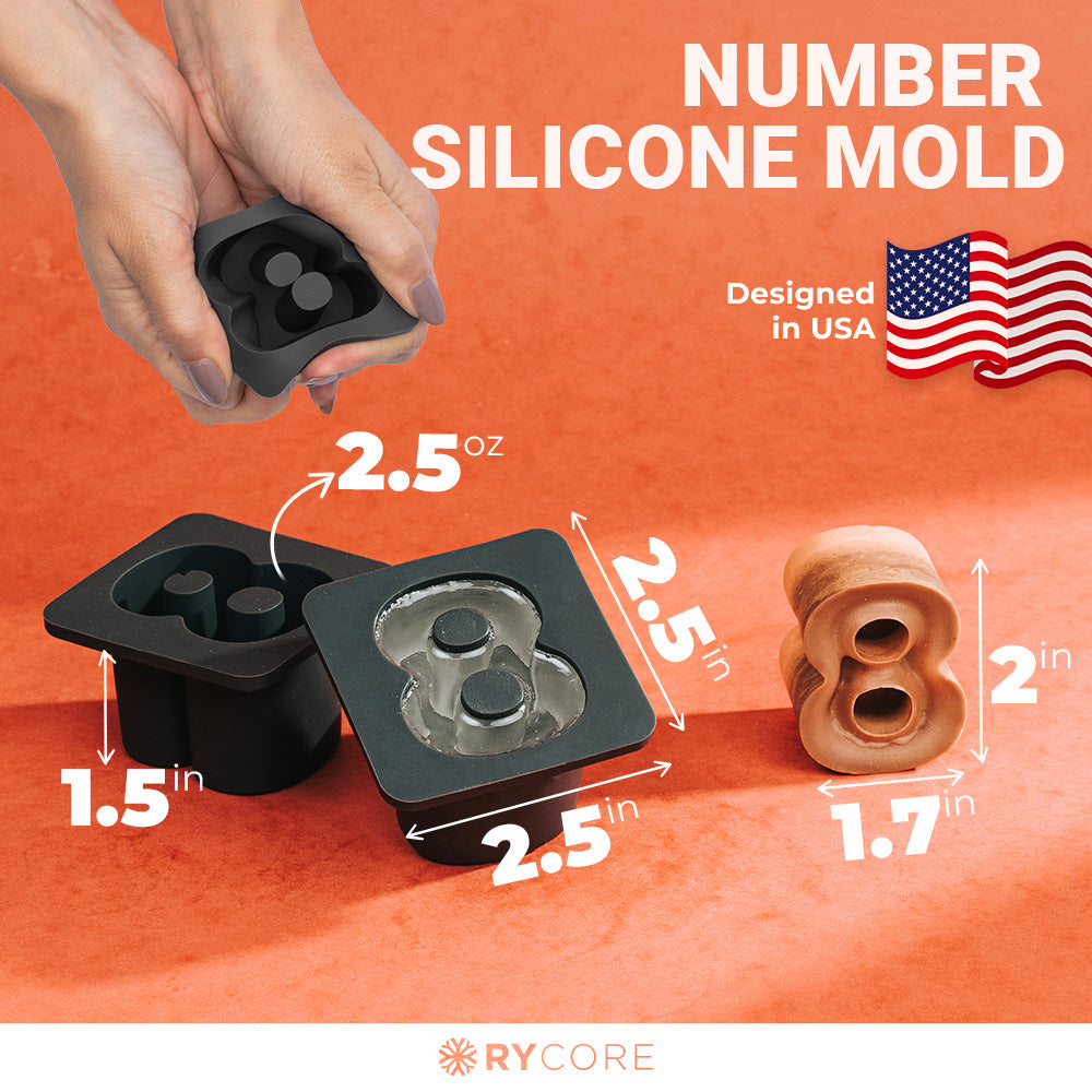 Large Silicone Mold – Number 8 - Cake Mold, Baking Mold, Ice Tray