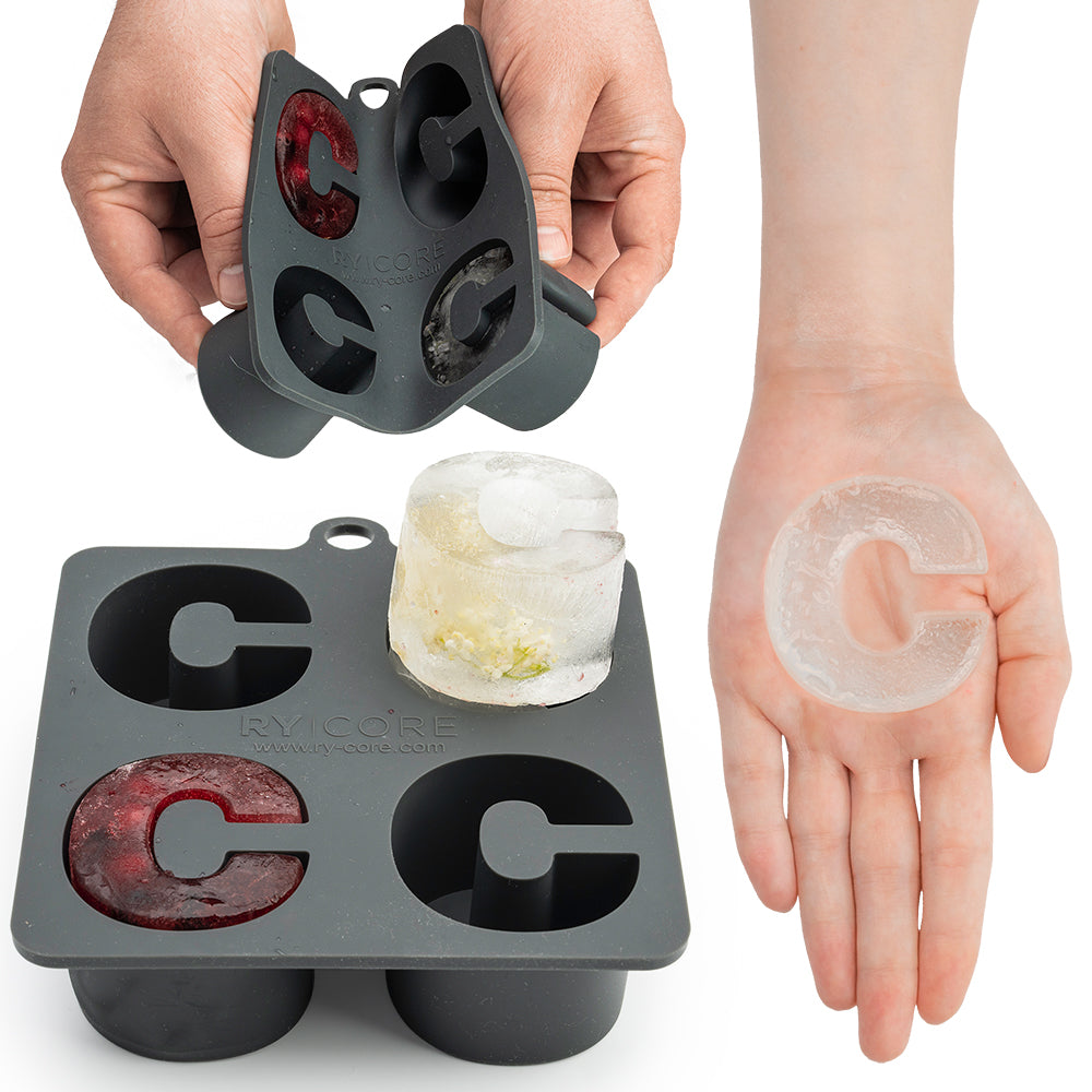 Silicone Ice Cube Tray - Large Letter C Shaped for Cocktails