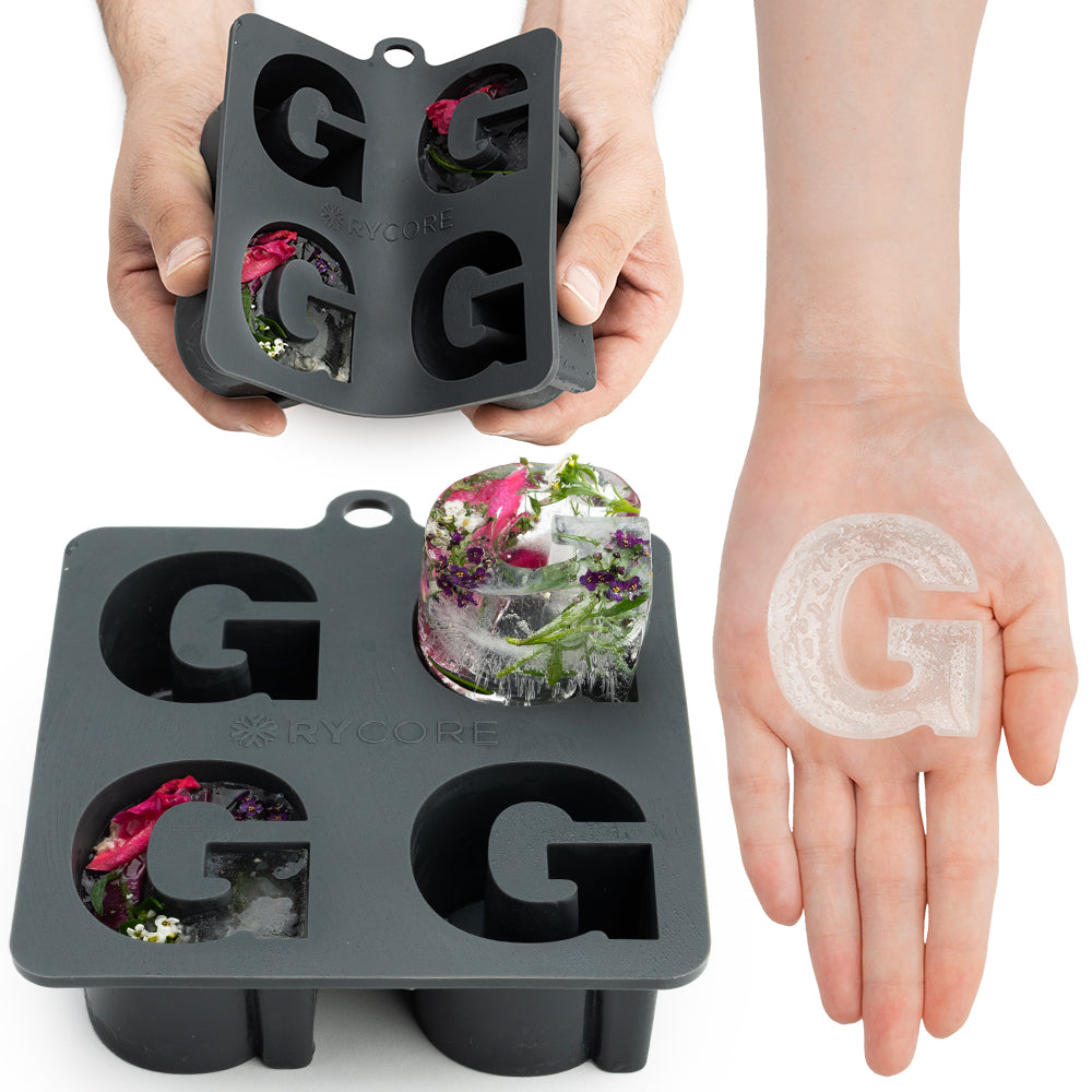 Silicone Ice Cube Tray - Large Letter G Shaped for Cocktails