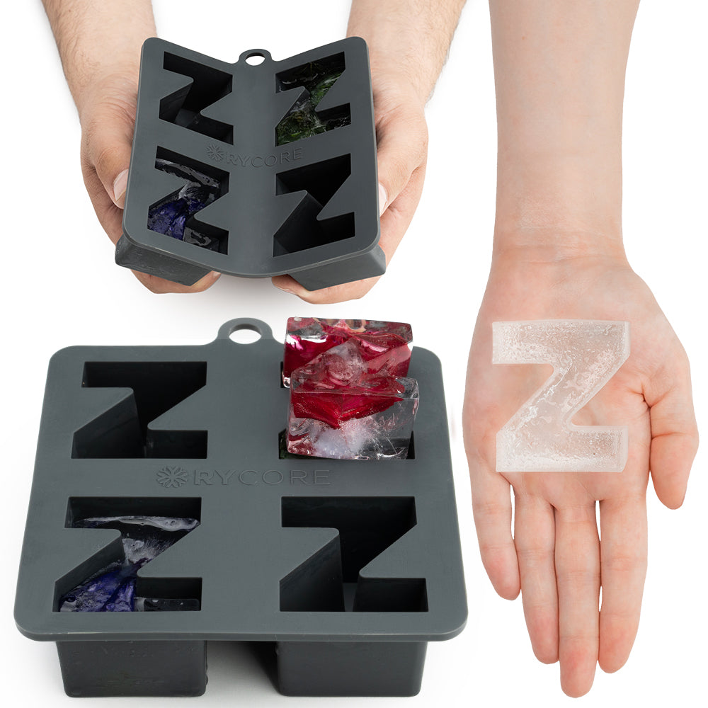 Silicone Ice Cube Tray - Large Letter Z Shaped for Cocktails