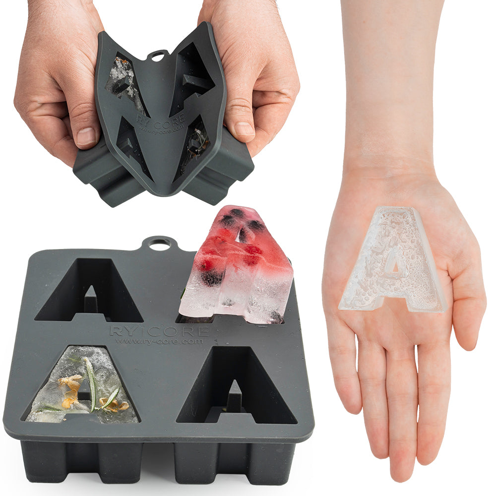 Silicone Ice Cube Tray - Large Letter A Shaped for Cocktails